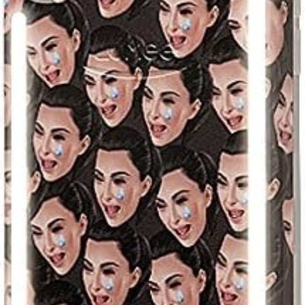 LuMee Duo Phone Case, Kimoji Cry Face, Black | Front & Back LED Lighting IphoneX